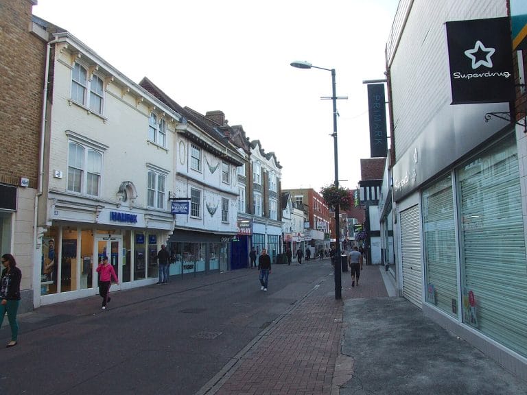 Week Street in Maidstone town centre, Kent