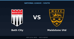 Maidstone United 2-3 Bath City: National League - South match report