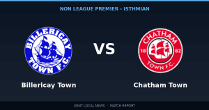 Chatham Town 3-2 Billericay Town: Non League Premier - Isthmian match report