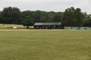 The cricket pavilion at Leeds Cricket Club, near Maidstone, Kent