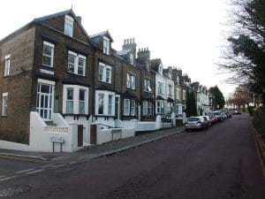 Victorian terraced houses on Albany Terrace, Chatham