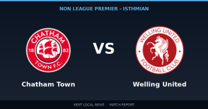 Kent derby: Chatham Town vs Welling United — Non League Premier - Isthmian, Regular Season - 9