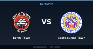 Erith Town 2-0 Eastbourne Town: FA Trophy match report