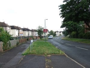 Houses along Cambridge Crescent in Shepway, Maidstone, in 2013 before the regeneration