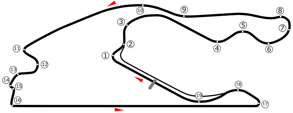 Miami International Autodrome layout map