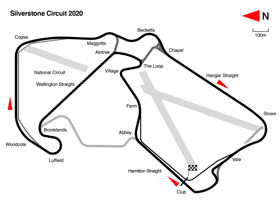 Silverstone Circuit layout map